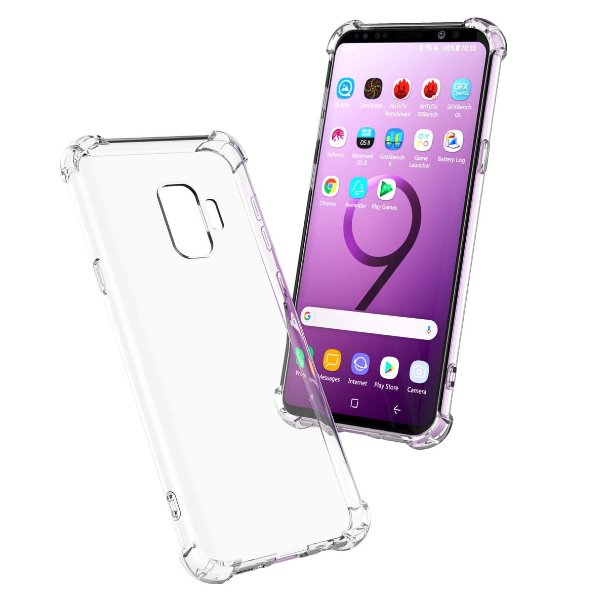Galaxy A11 A12 A32 A42 S20 FE 5G S9 S21 S21+ S21 FE 5G Note 9 20 Ultra Case, Samsung Galaxy Clear Phone Cases, Crystal Transparent Clear Flexible Shock Absorption Bumper Soft TPU Cover
