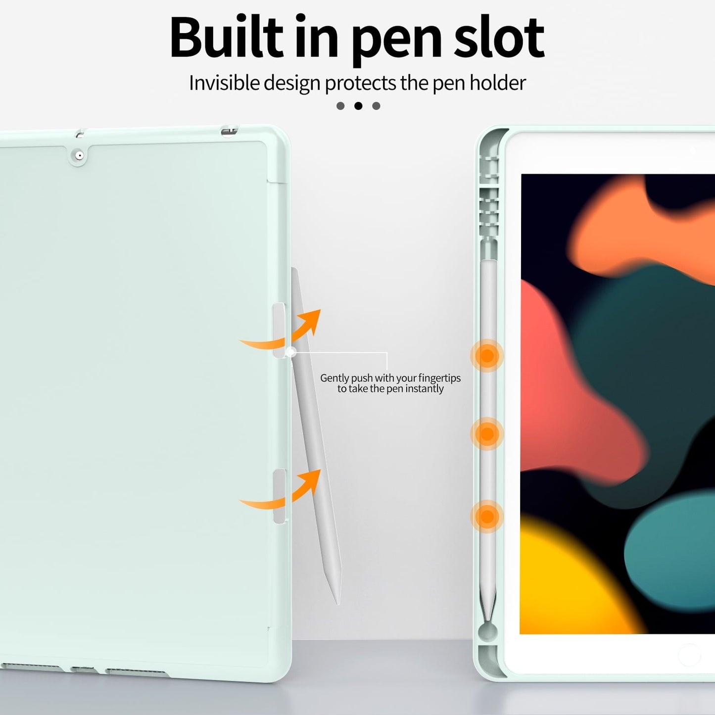 iPad 10.2 Case for iPad 9th Generation 2021 /iPad 8th Generation 2020 / iPad 7th Gen 2019 with Pencil Holder, Auto Sleep/Wake for Slim Soft Back Smart Cover, iPad 10.2 inch Case, Black