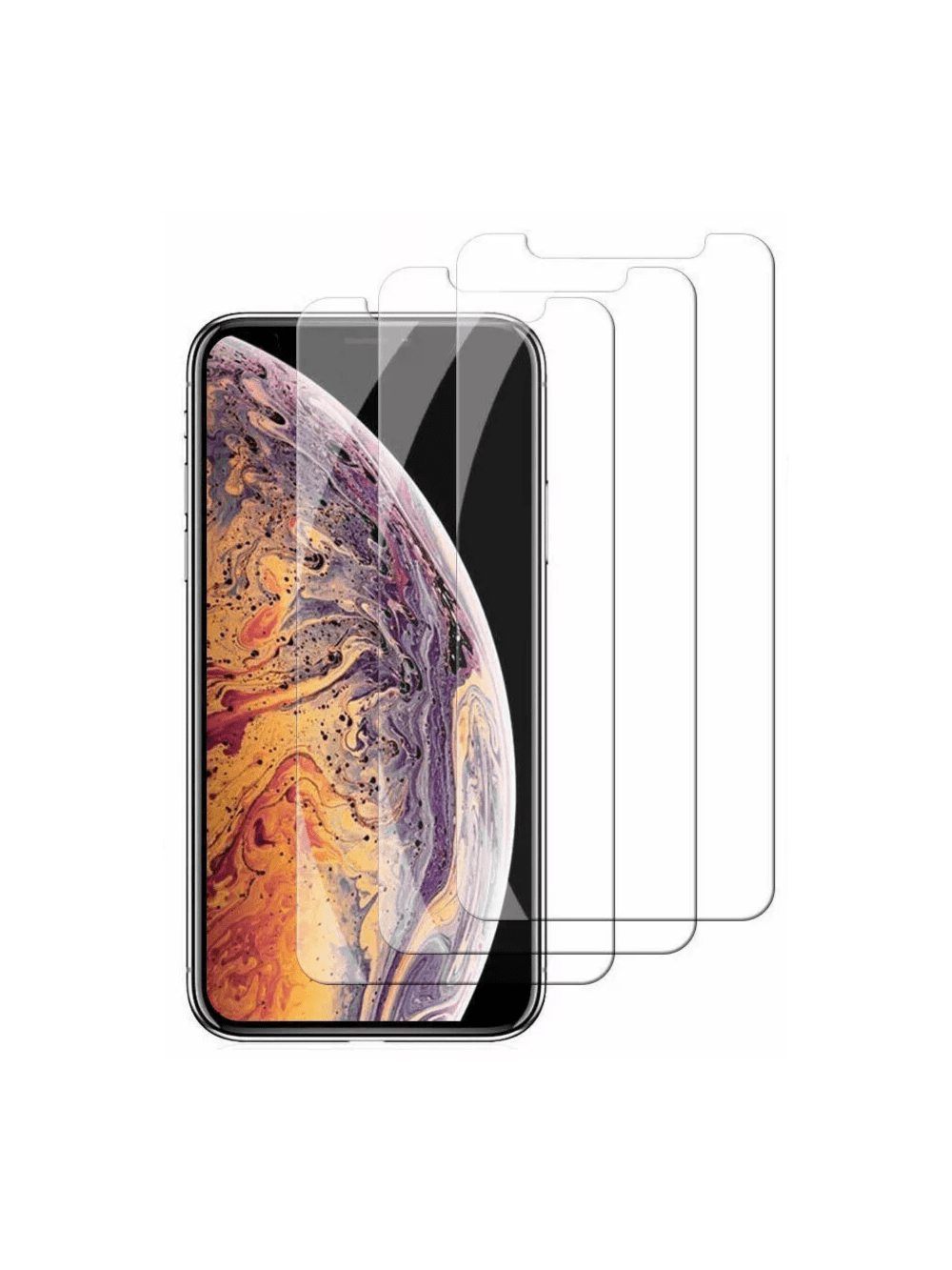 3-Pack Screen Protector Tempered Glass For iPhone X XS XR 11 12 13 MINI 14 15 16 PLUS PRO MAX