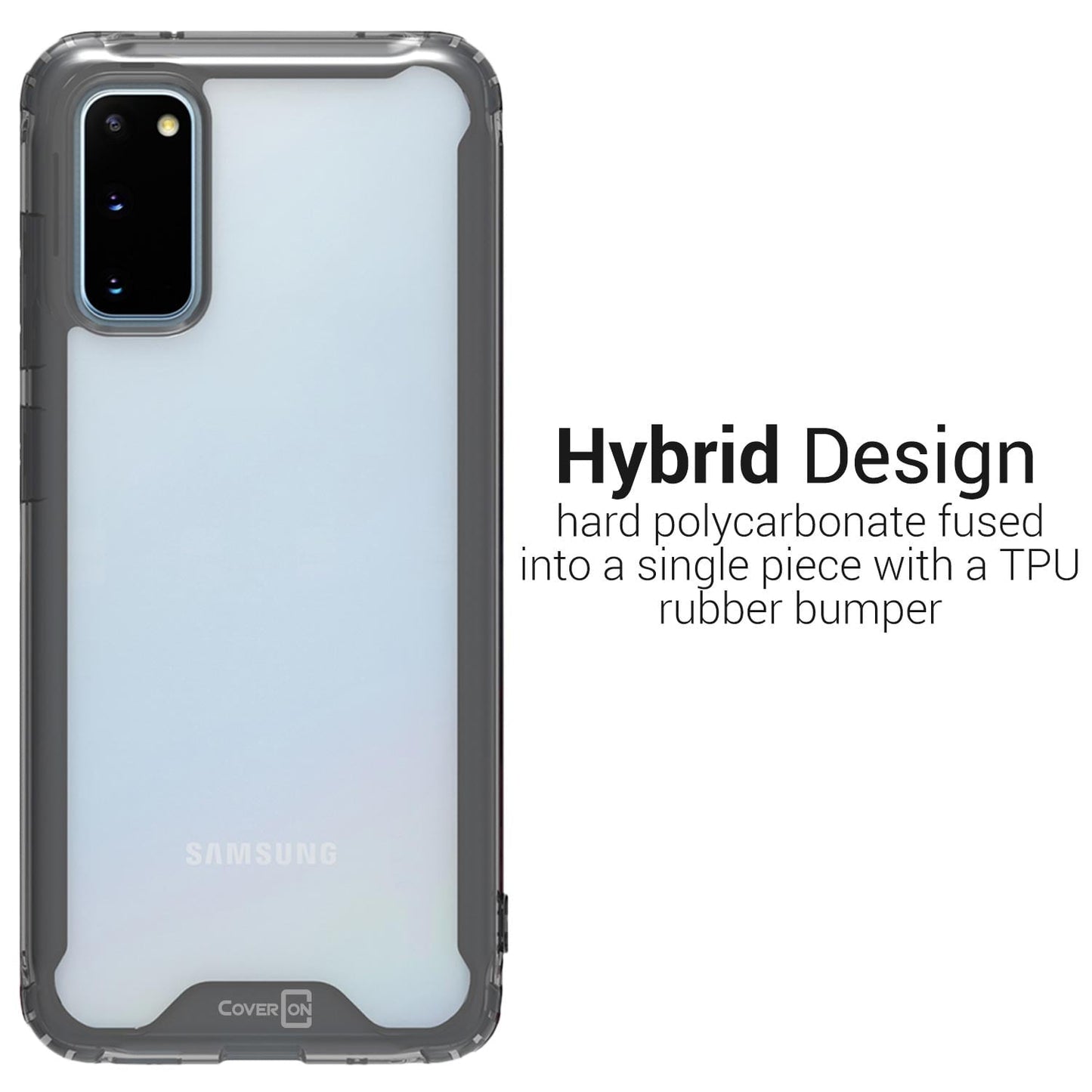 Samsung Galaxy S20 Case Clear Slim Fit Hard Protective Phone Cover with TPU Bumpers - Pure View Series