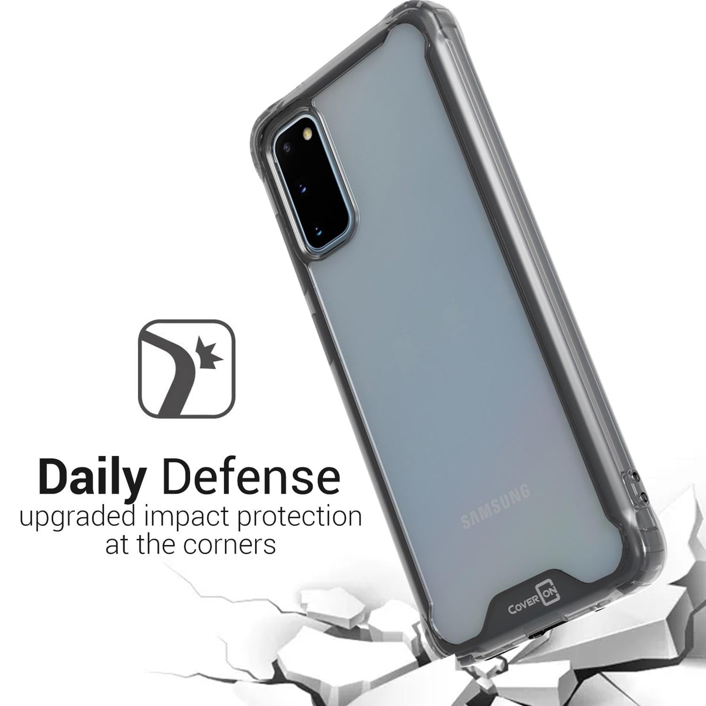 Samsung Galaxy S20 Case Clear Slim Fit Hard Protective Phone Cover with TPU Bumpers - Pure View Series