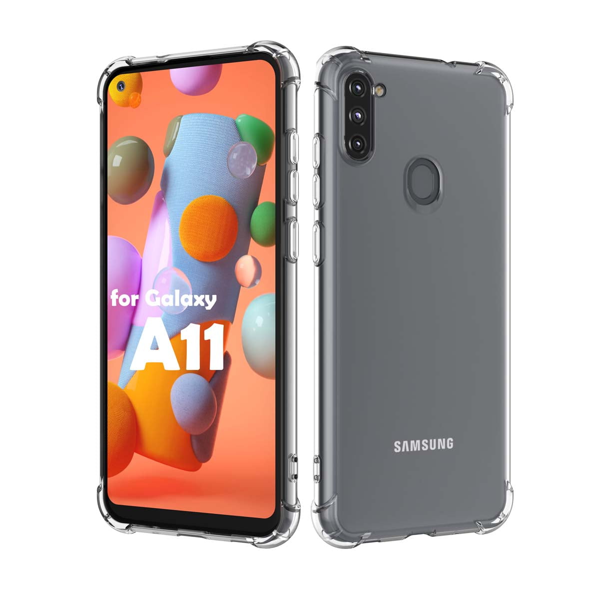 Galaxy A11 A12 A32 A42 S20 FE 5G S9 S21 S21+ S21 FE 5G Note 9 20 Ultra Case, Samsung Galaxy Clear Phone Cases, Crystal Transparent Clear Flexible Shock Absorption Bumper Soft TPU Cover