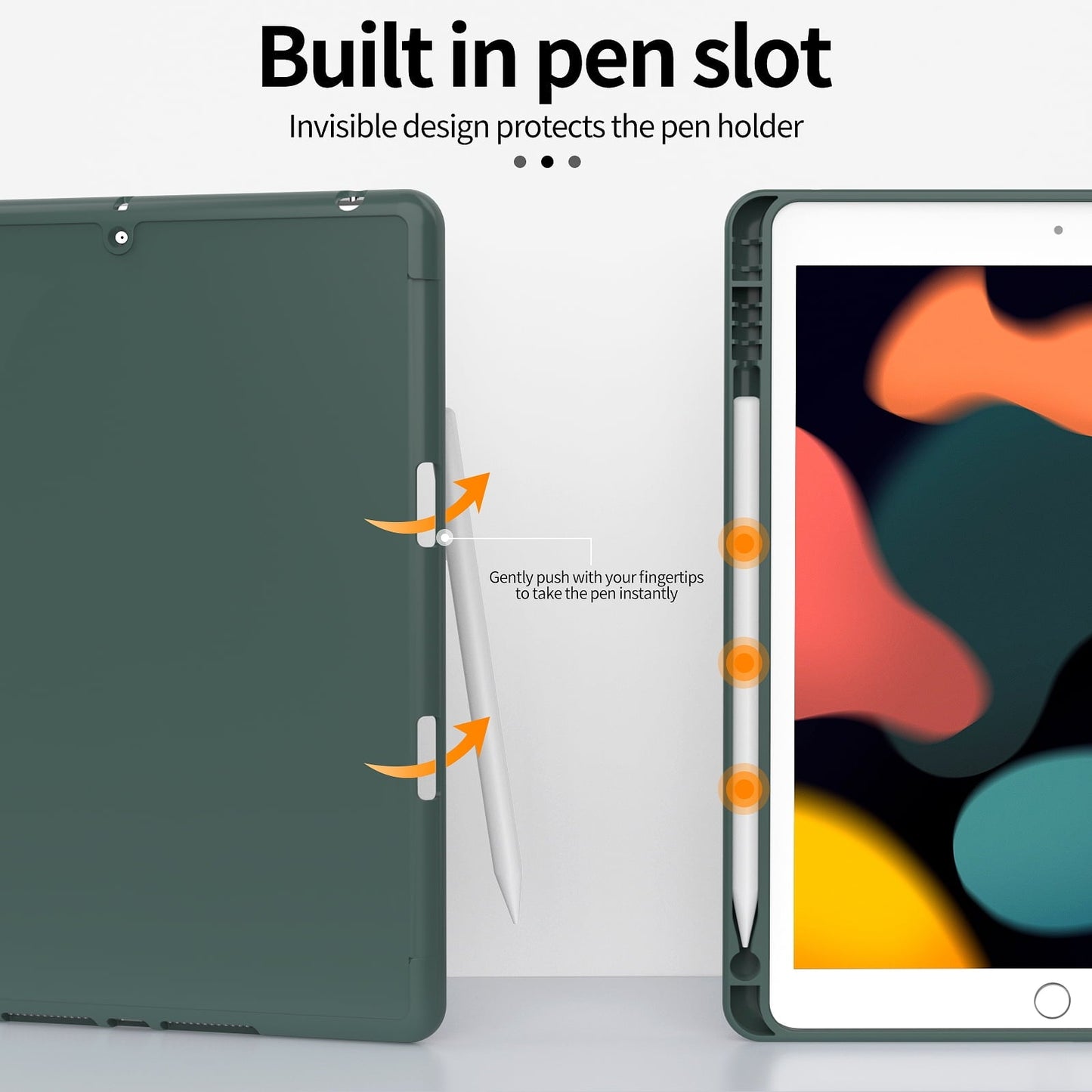 iPad 10.2 Case for iPad 9th Generation 2021 /iPad 8th Generation 2020 / iPad 7th Gen 2019 with Pencil Holder, Auto Sleep/Wake for Slim Soft Back Smart Cover, iPad 10.2 inch Case, Black