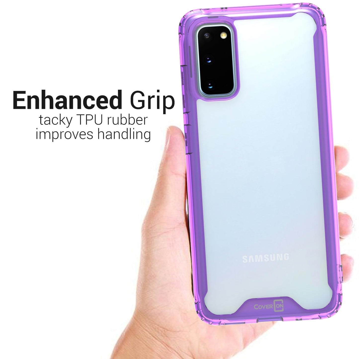 Samsung Galaxy S20 Case Clear Slim Fit Hard Protective Phone Cover with TPU Bumpers - Pure View Series