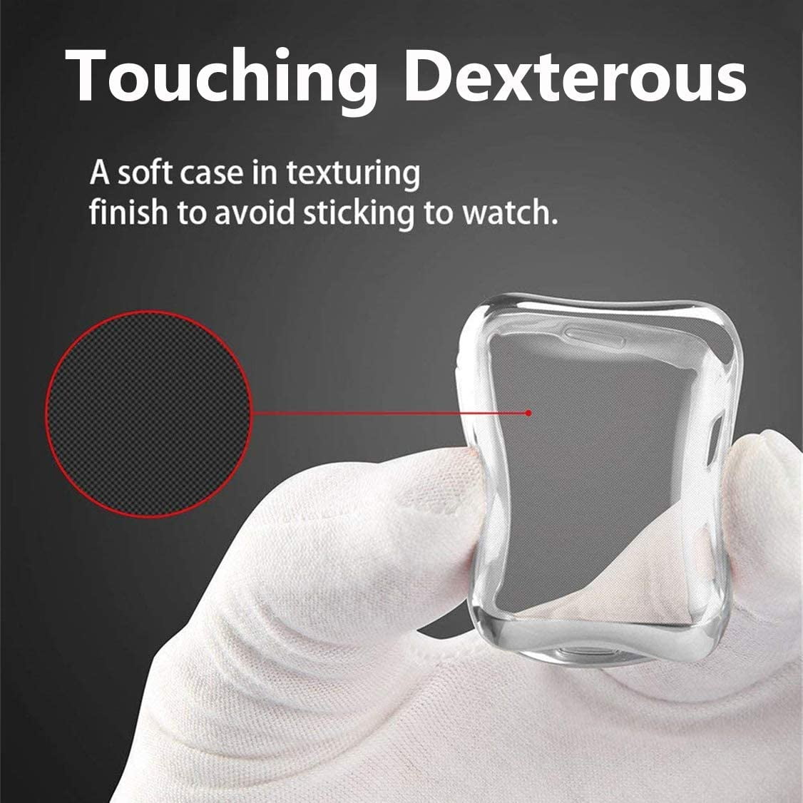 2 Pack Screen Protector 45mm Case for Apple Watch Series 9 8 7 45mm Screen Protector Case, Soft TPU Full Coverage Front Protective Shockproof iWatch Bumper Cover (Silver+Silver, 45mm)