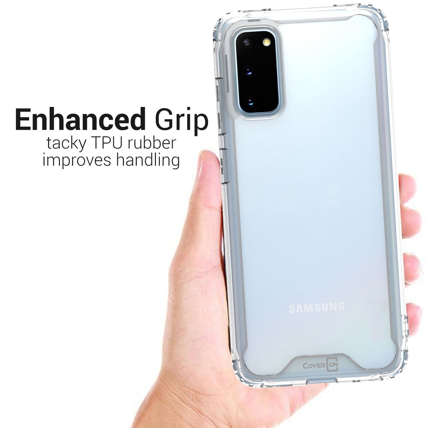 Samsung Galaxy S20 Case Clear Slim Fit Hard Protective Phone Cover with TPU Bumpers - Pure View Series