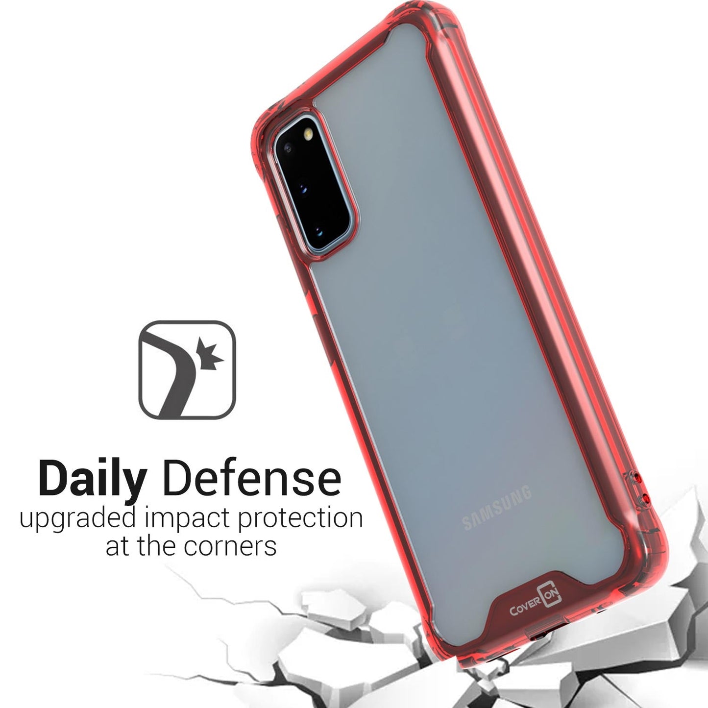 Samsung Galaxy S20 Case Clear Slim Fit Hard Protective Phone Cover with TPU Bumpers - Pure View Series