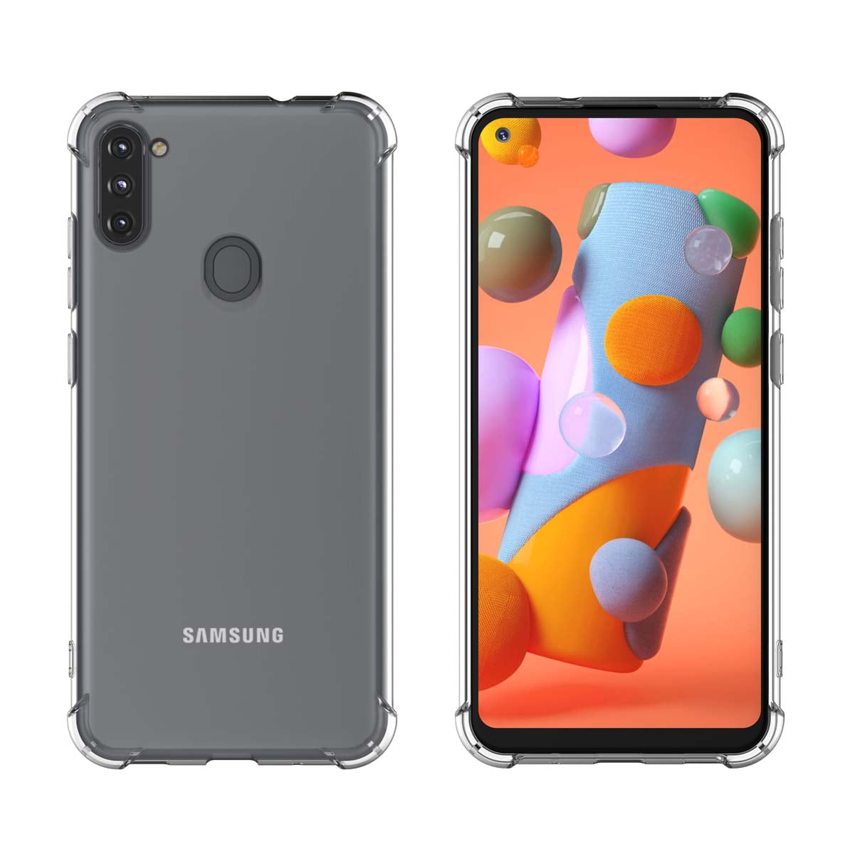 Galaxy A11 A12 A32 A42 S20 FE 5G S9 S21 S21+ S21 FE 5G Note 9 20 Ultra Case, Samsung Galaxy Clear Phone Cases, Crystal Transparent Clear Flexible Shock Absorption Bumper Soft TPU Cover