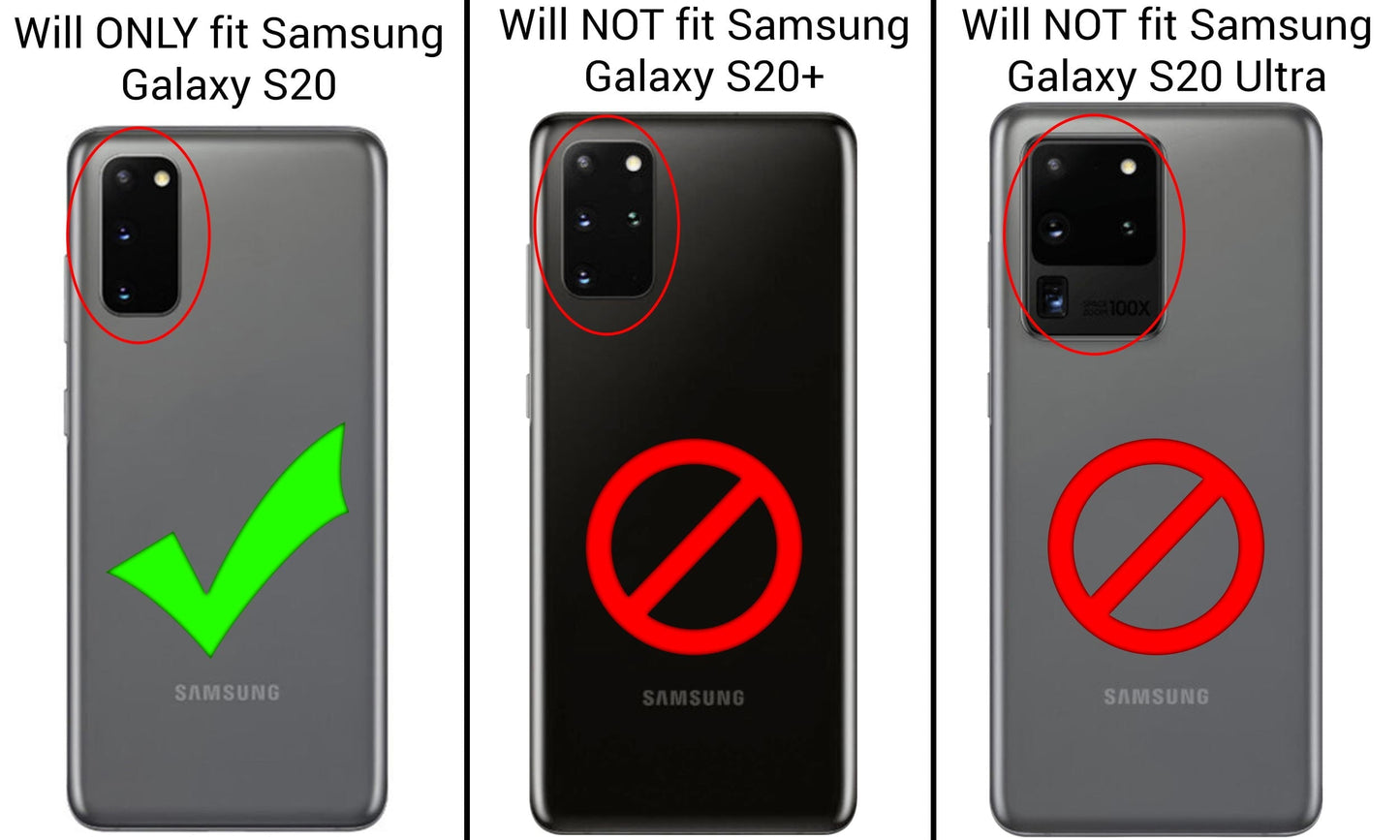 Samsung Galaxy S20 Case Clear Slim Fit Hard Protective Phone Cover with TPU Bumpers - Pure View Series