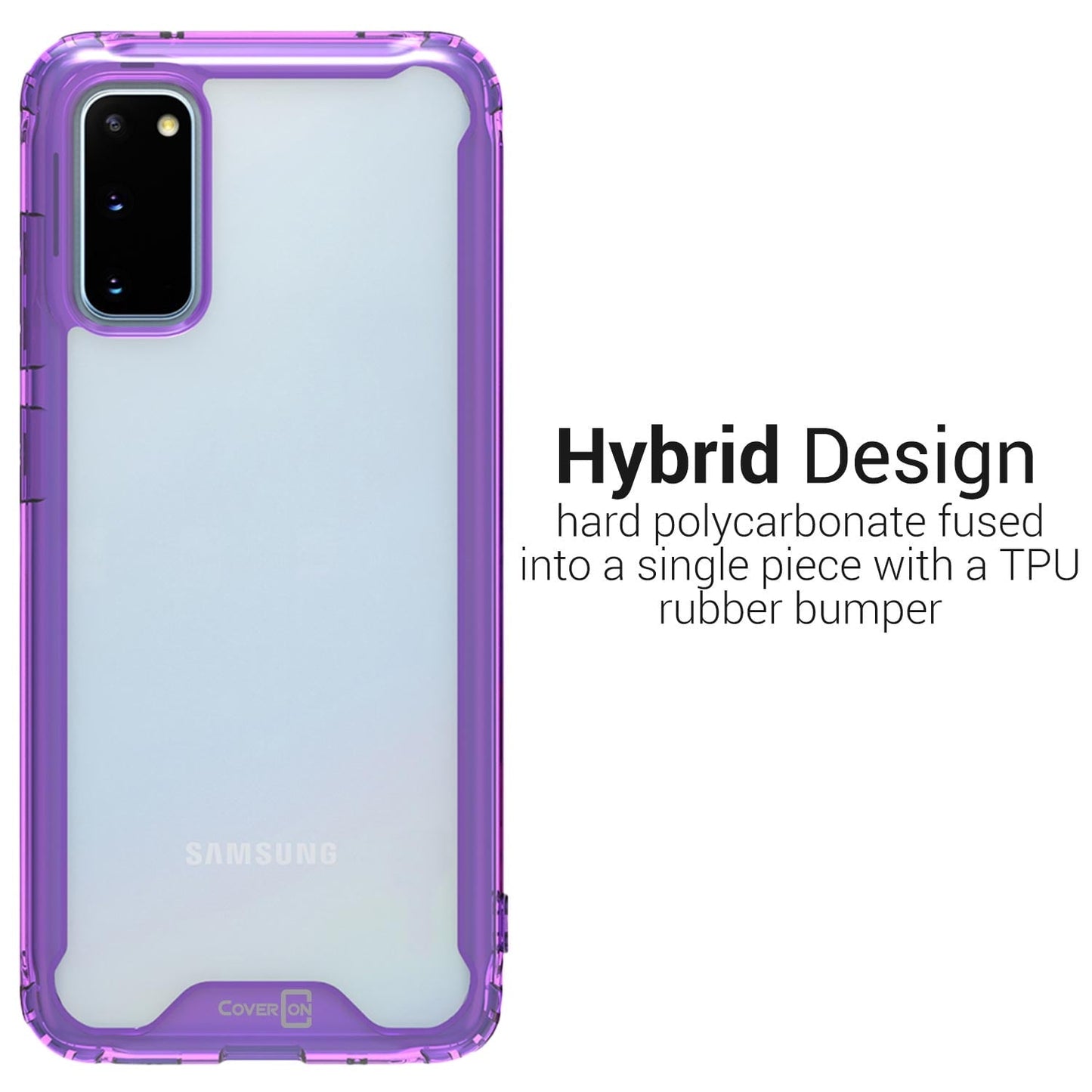 Samsung Galaxy S20 Case Clear Slim Fit Hard Protective Phone Cover with TPU Bumpers - Pure View Series