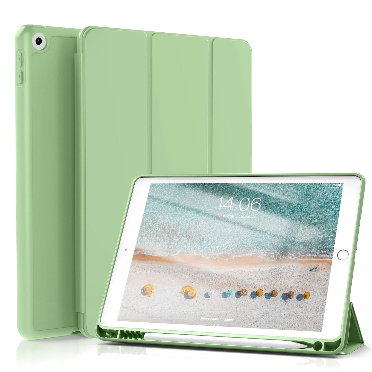 iPad 10.2 Case for iPad 9th Generation 2021 /iPad 8th Generation 2020 / iPad 7th Gen 2019 with Pencil Holder, Auto Sleep/Wake for Slim Soft Back Smart Cover, iPad 10.2 inch Case, Black