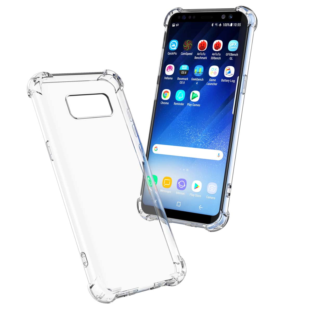 Galaxy A11 A12 A32 A42 S20 FE 5G S9 S21 S21+ S21 FE 5G Note 9 20 Ultra Case, Samsung Galaxy Clear Phone Cases, Crystal Transparent Clear Flexible Shock Absorption Bumper Soft TPU Cover