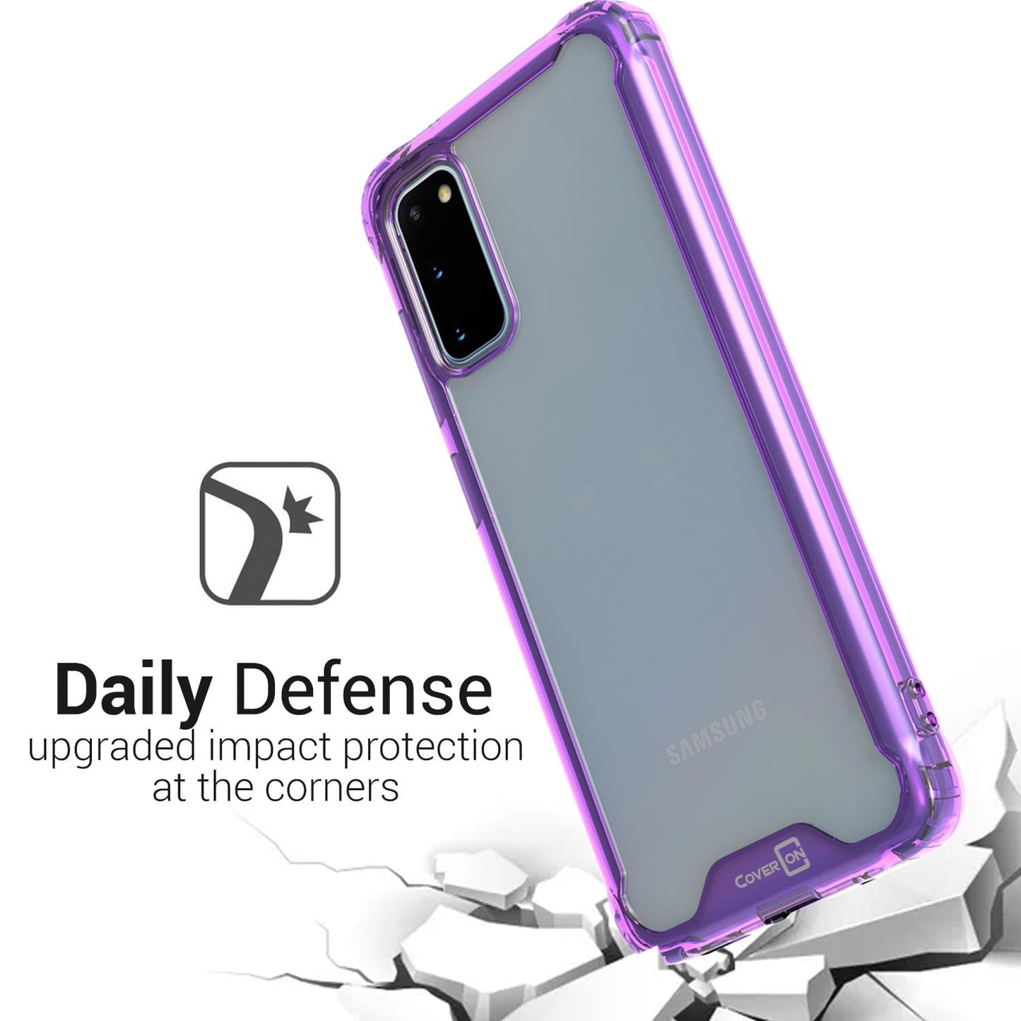 Samsung Galaxy S20 Case Clear Slim Fit Hard Protective Phone Cover with TPU Bumpers - Pure View Series