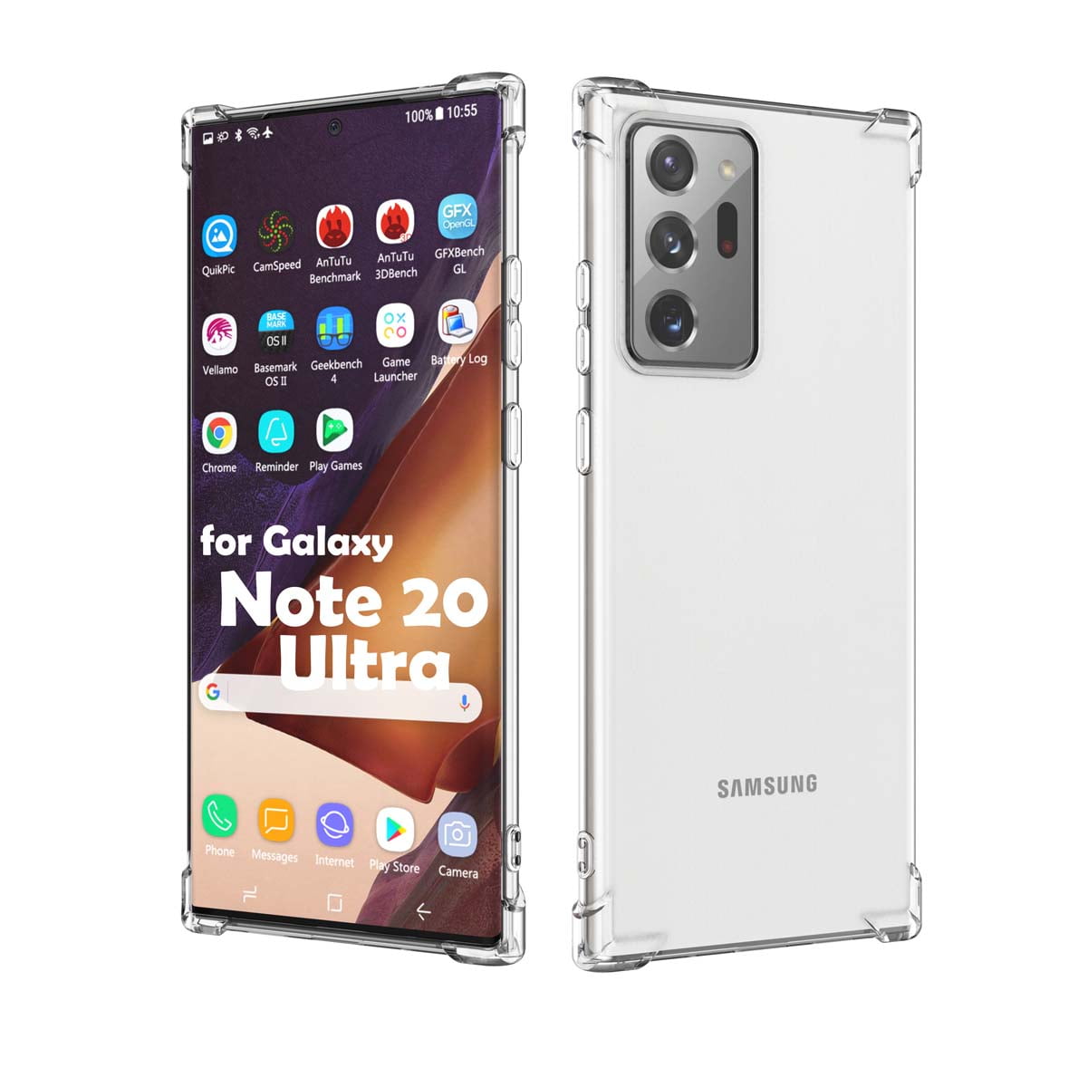 Galaxy A11 A12 A32 A42 S20 FE 5G S9 S21 S21+ S21 FE 5G Note 9 20 Ultra Case, Samsung Galaxy Clear Phone Cases, Crystal Transparent Clear Flexible Shock Absorption Bumper Soft TPU Cover