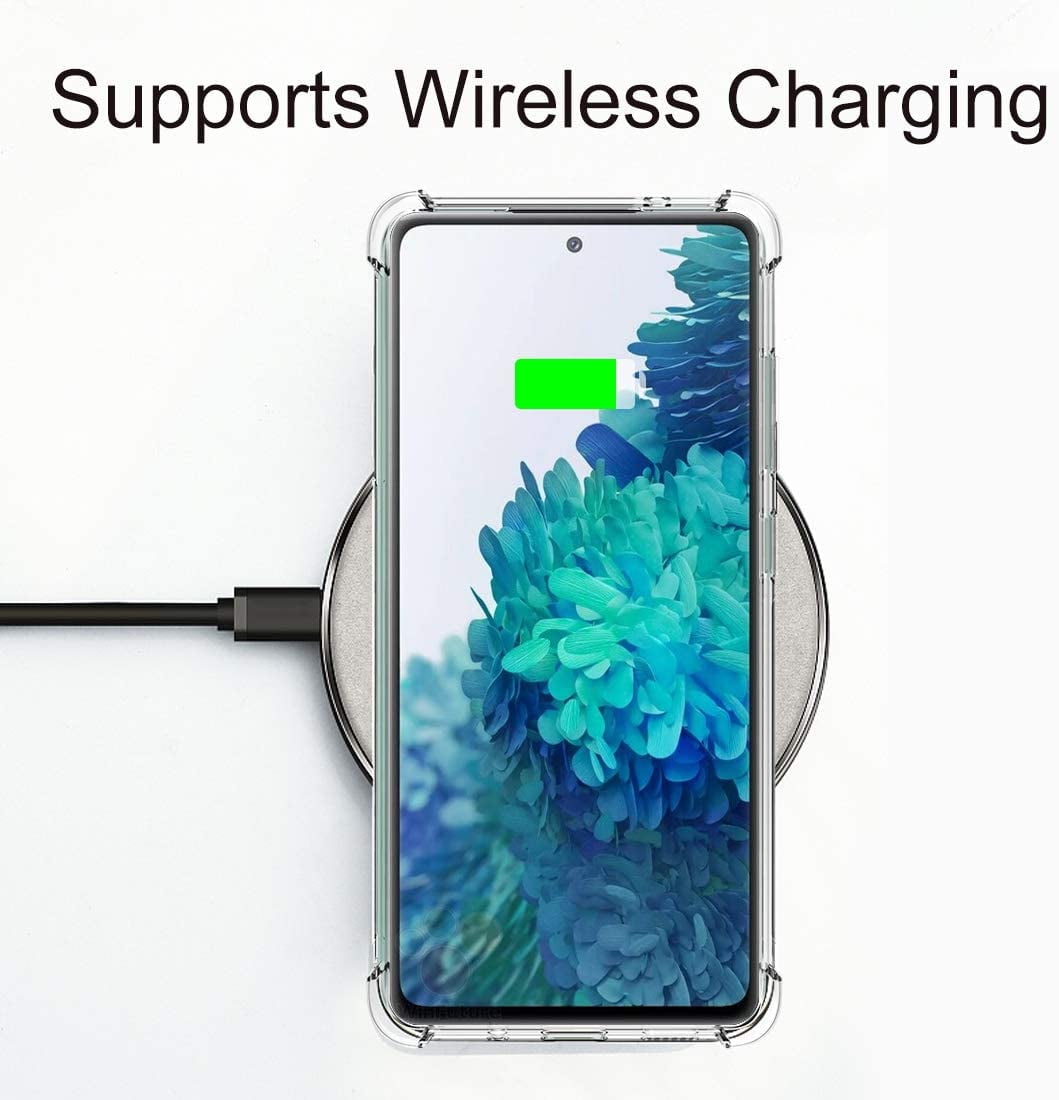 Galaxy A11 A12 A32 A42 S20 FE 5G S9 S21 S21+ S21 FE 5G Note 9 20 Ultra Case, Samsung Galaxy Clear Phone Cases, Crystal Transparent Clear Flexible Shock Absorption Bumper Soft TPU Cover