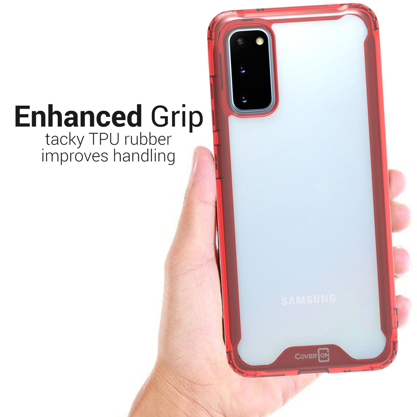 Samsung Galaxy S20 Case Clear Slim Fit Hard Protective Phone Cover with TPU Bumpers - Pure View Series