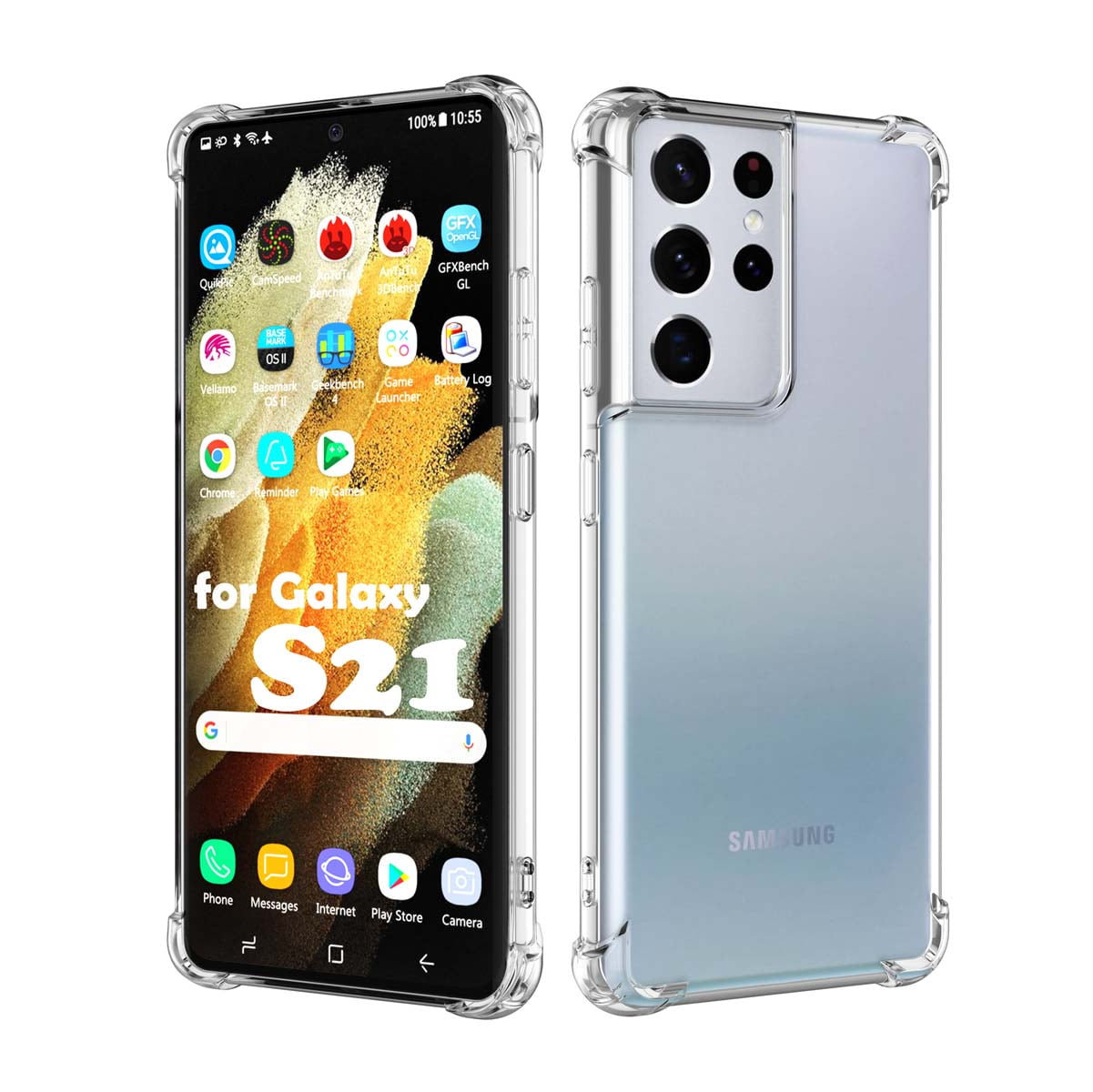 Galaxy A11 A12 A32 A42 S20 FE 5G S9 S21 S21+ S21 FE 5G Note 9 20 Ultra Case, Samsung Galaxy Clear Phone Cases, Crystal Transparent Clear Flexible Shock Absorption Bumper Soft TPU Cover