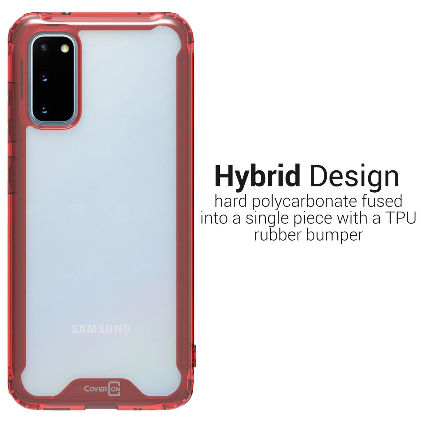 Samsung Galaxy S20 Case Clear Slim Fit Hard Protective Phone Cover with TPU Bumpers - Pure View Series