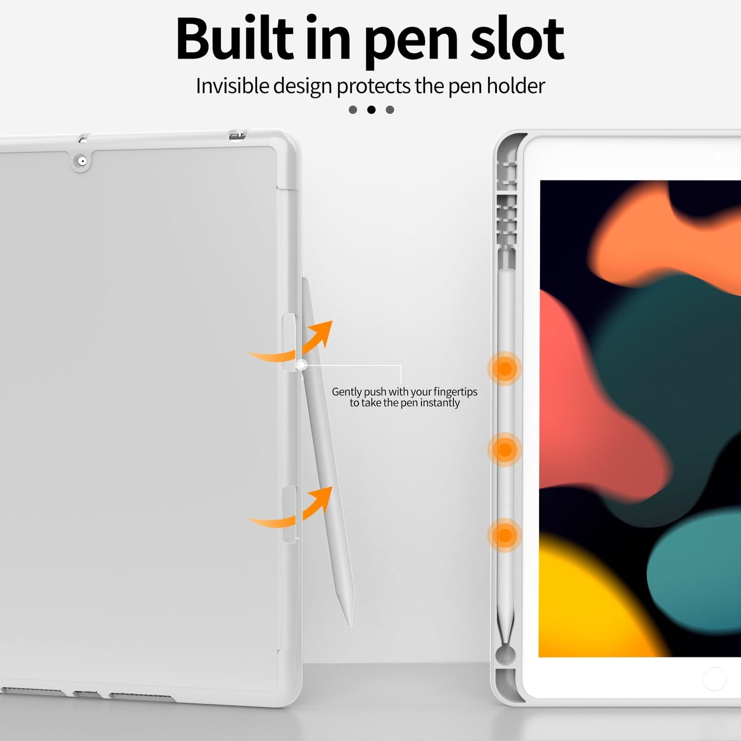 iPad 10.2 Case for iPad 9th Generation 2021 /iPad 8th Generation 2020 / iPad 7th Gen 2019 with Pencil Holder, Auto Sleep/Wake for Slim Soft Back Smart Cover, iPad 10.2 inch Case, Black
