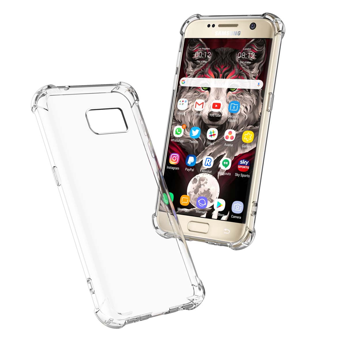 Galaxy A11 A12 A32 A42 S20 FE 5G S9 S21 S21+ S21 FE 5G Note 9 20 Ultra Case, Samsung Galaxy Clear Phone Cases, Crystal Transparent Clear Flexible Shock Absorption Bumper Soft TPU Cover