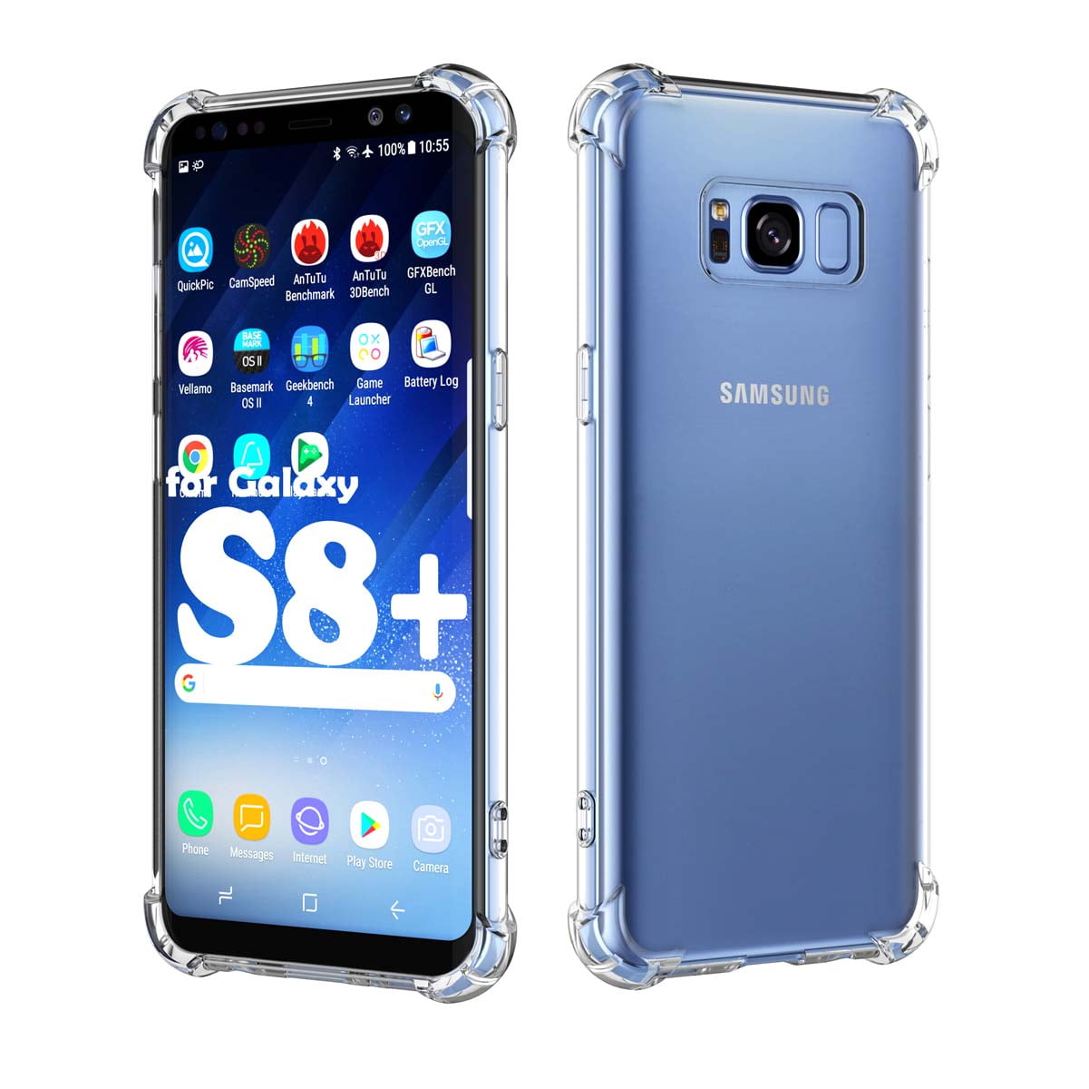 Galaxy A11 A12 A32 A42 S20 FE 5G S9 S21 S21+ S21 FE 5G Note 9 20 Ultra Case, Samsung Galaxy Clear Phone Cases, Crystal Transparent Clear Flexible Shock Absorption Bumper Soft TPU Cover