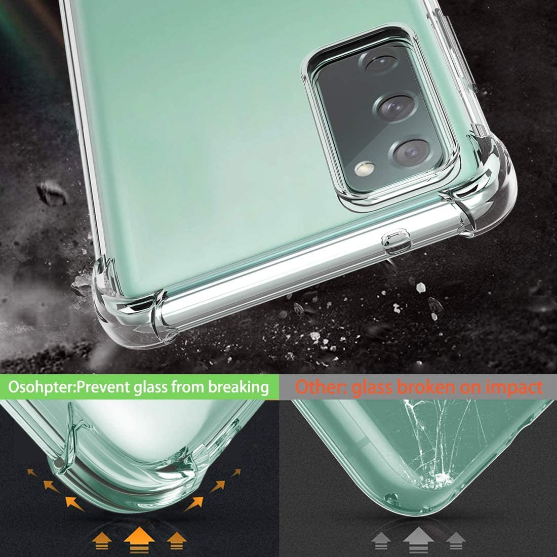 Galaxy A11 A12 A32 A42 S20 FE 5G S9 S21 S21+ S21 FE 5G Note 9 20 Ultra Case, Samsung Galaxy Clear Phone Cases, Crystal Transparent Clear Flexible Shock Absorption Bumper Soft TPU Cover
