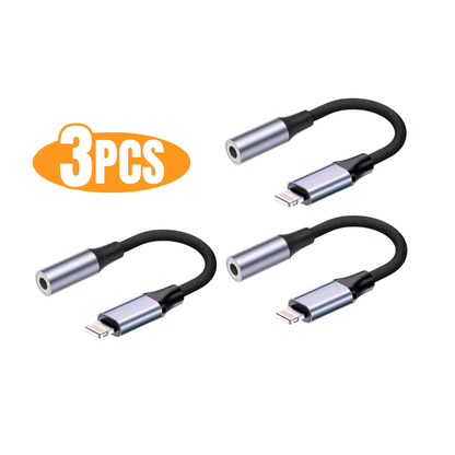 (3 Pack) 3.5 mm Headphone Jack Adapter iPhone 3.5mm Jack Aux Cable Converter Compatible with iPhone 13 12 11 11 Pro XR XS X 8 7 6 5