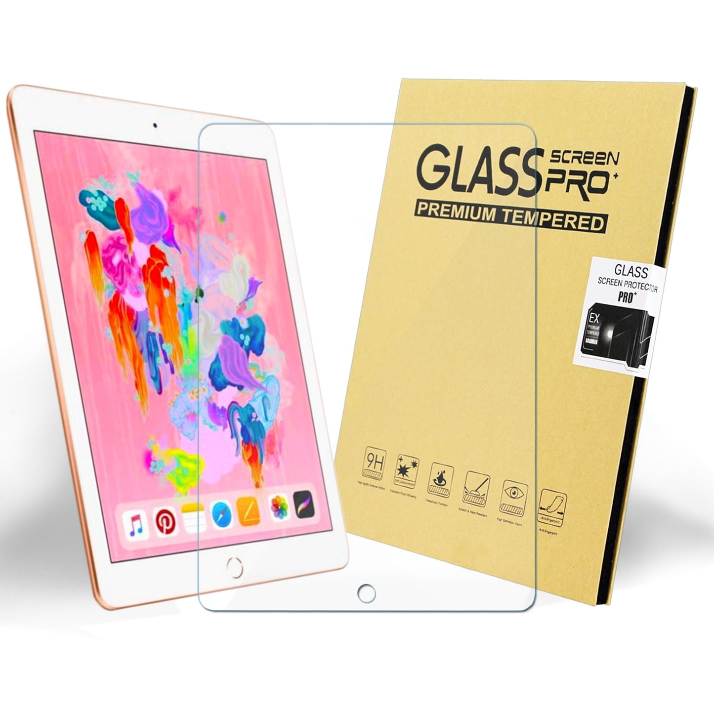 2 Pack Tempered Glass Screen Protector for iPad 9th 8th 7th Generation Compatible (10.2 Inch iPad 9/8/7 Gen 2021 2020 2019)