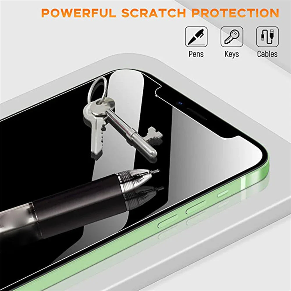 3-Pack iPhone 13 Screen Protector Tempered Glass Case Friendly Anti Scratch Bubble Free