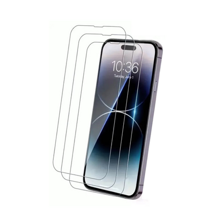 3-Pack Screen Protector Tempered Glass For iPhone X XS XR 11 12 13 MINI 14 15 16 PLUS PRO MAX