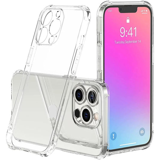 iPhone 13 Pro Max Case Clear, Smooth Gel Soft Flexible TPU Cover Camera Protection Shockproof Slim Light Wireless Charging Compatible Fit for Apple iPhone 13 Pro Max